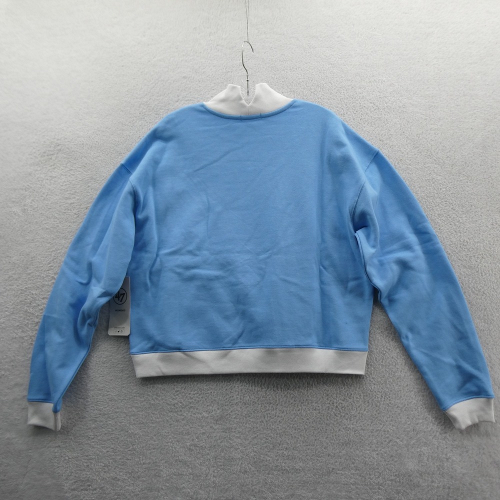 47 Brand Sweatshirt Womens Small UNC Tar Heels Blue Mock Neck Pullover Fleece - Picture 5 of 8